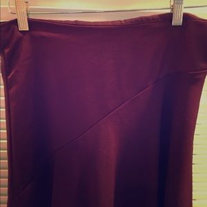 Asymmetrical Burgundy Skirt